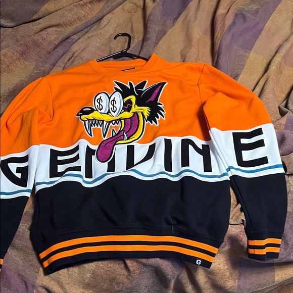 Orange and Black Graphic Sweatshirt - Picture 1 of 4